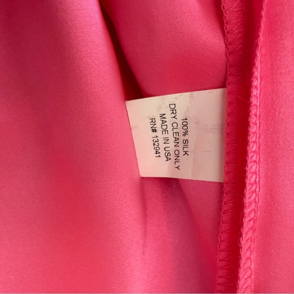 Amanda Uprichard Silk Strapless Maxi Dress Size Medium Hot Pink EUC - Picture 7 of 7